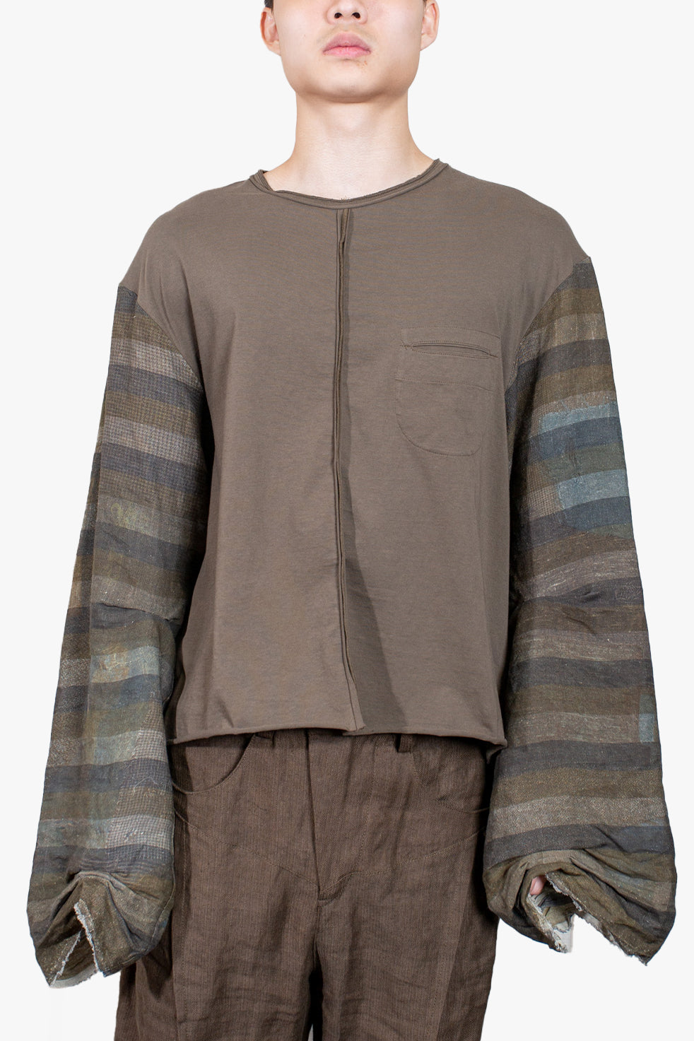 Collaged Wide-sleeved Long Tee
