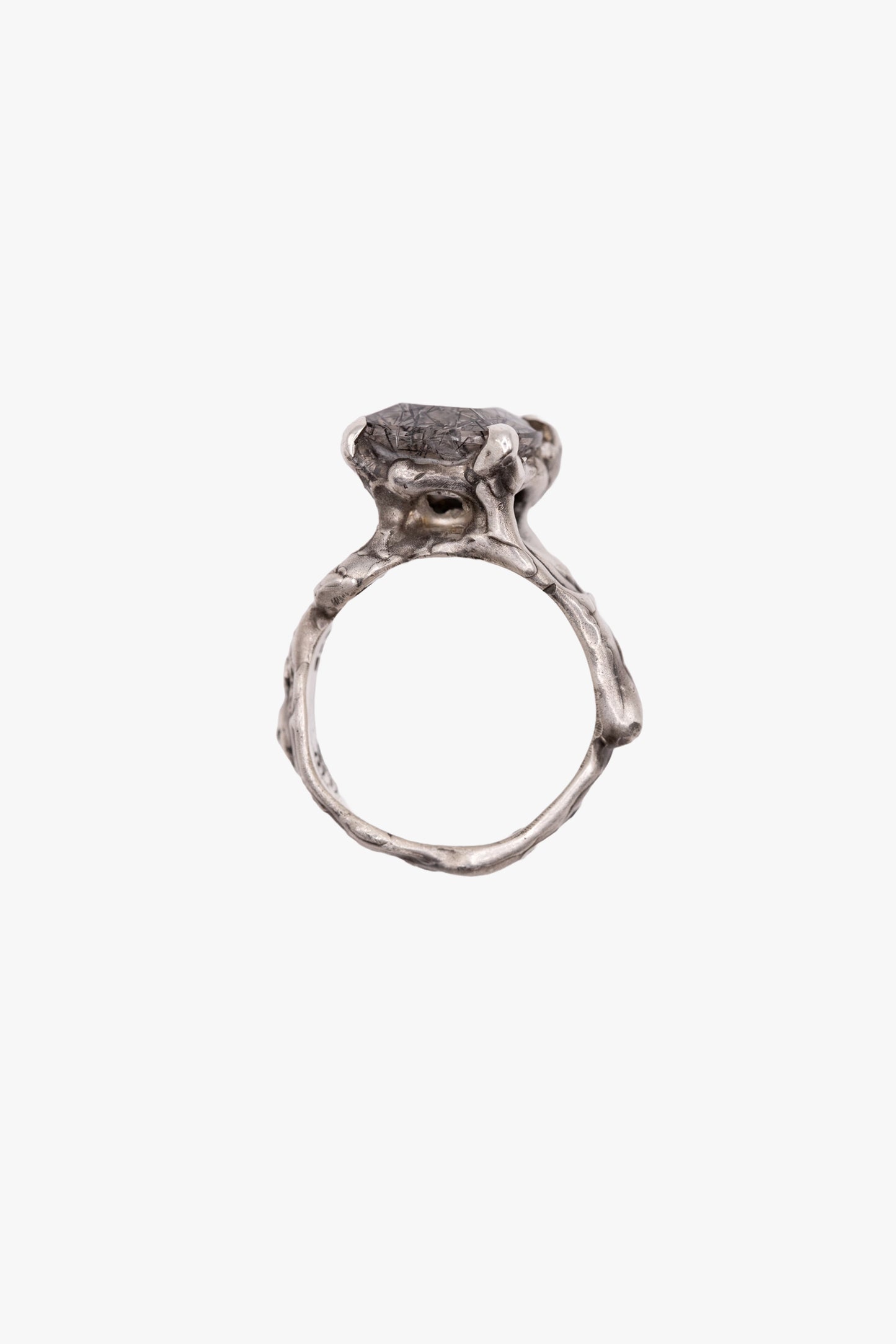 RX33 Silver ring Rutiloted quartz