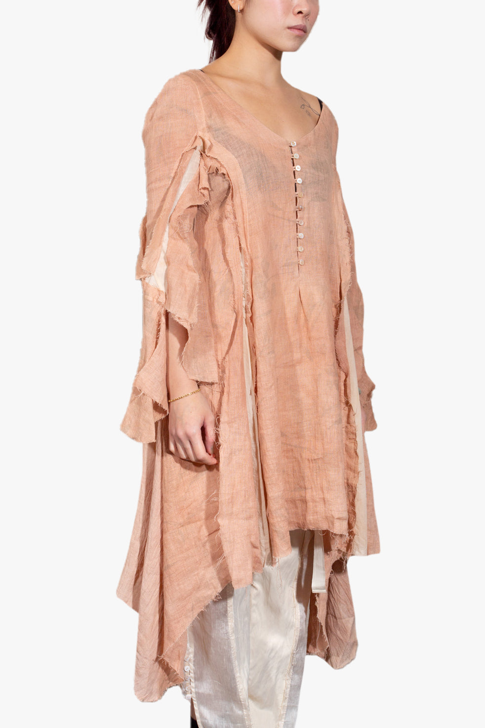 Fit Flare Linen Shirt Top