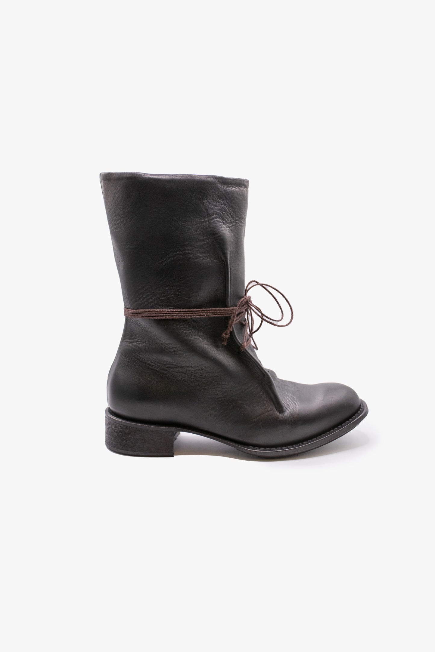 Country boot with laces 83-2022 BLACK