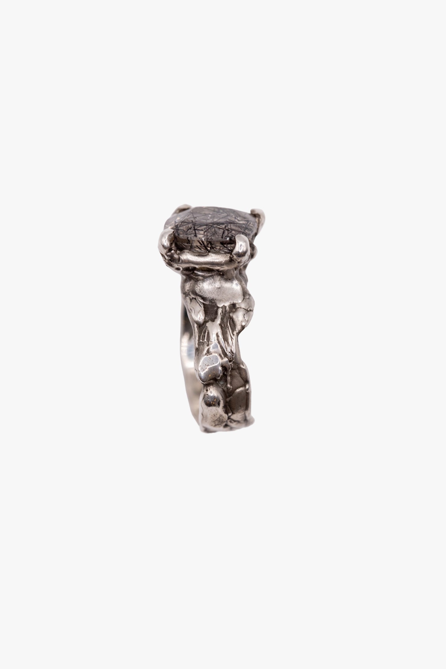 RX33 Silver ring Rutiloted quartz