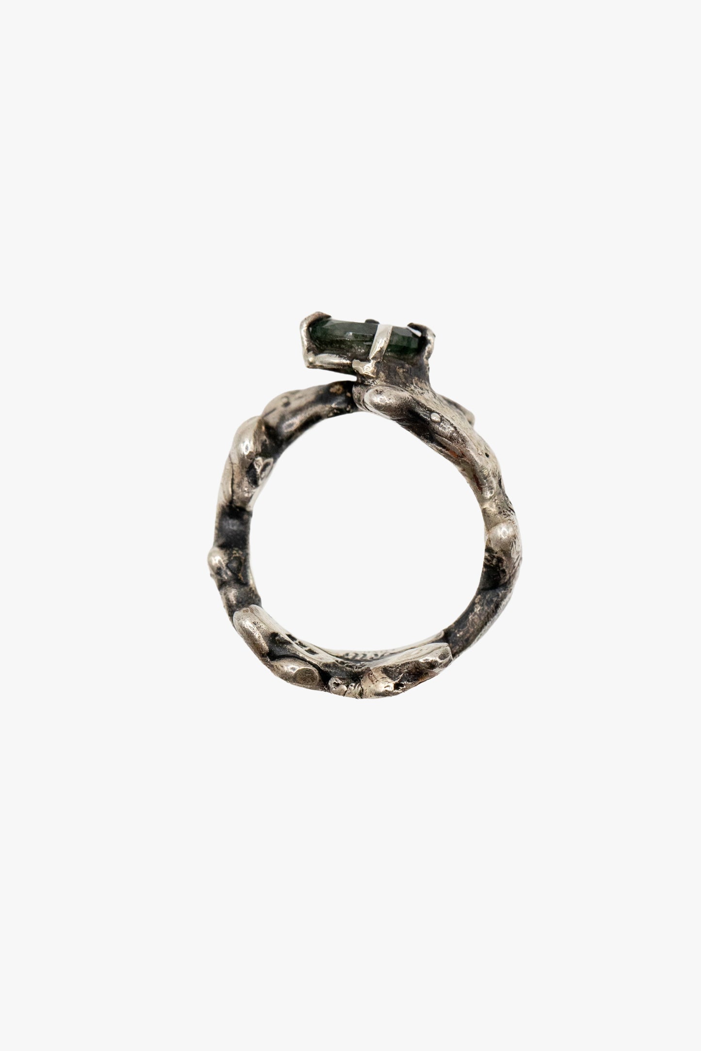 RX25 Green moss agate ring