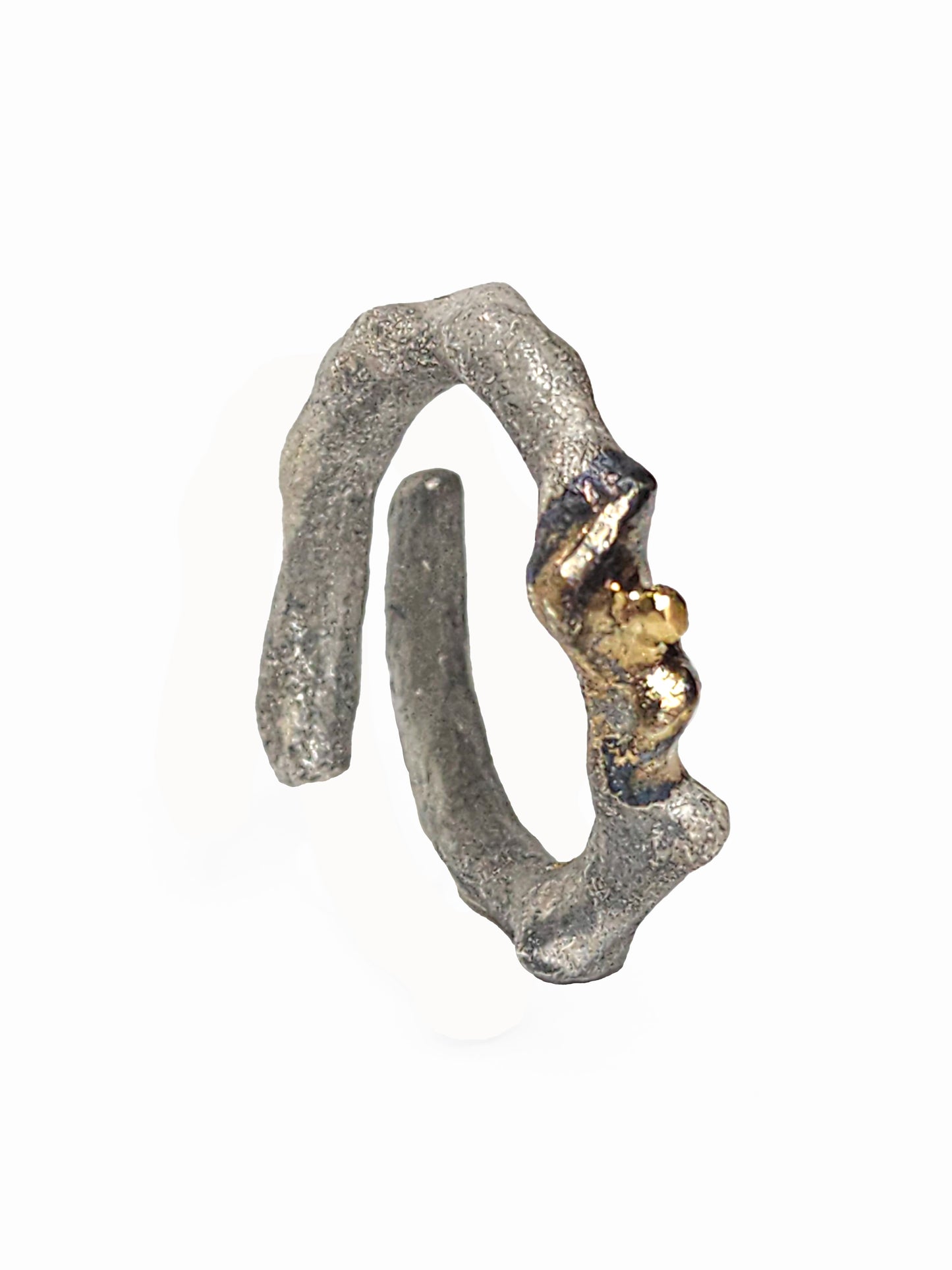 Bone Ring No.4 with 9ct yellow gold