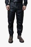 LP–169 LEATHER REVERSIBLE AVIATOR TROUSERS WITH PROTRACTIBLE POCKETS AND DOUBLE BUTTON DETAIL