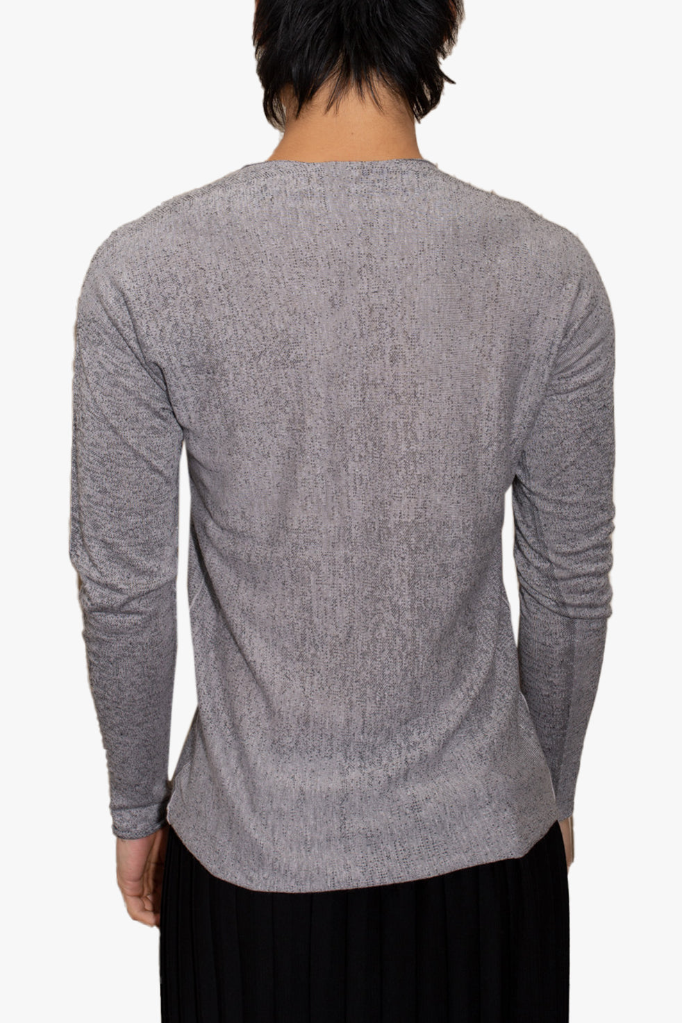 ARCHED PIXEL LINEN SWEATER