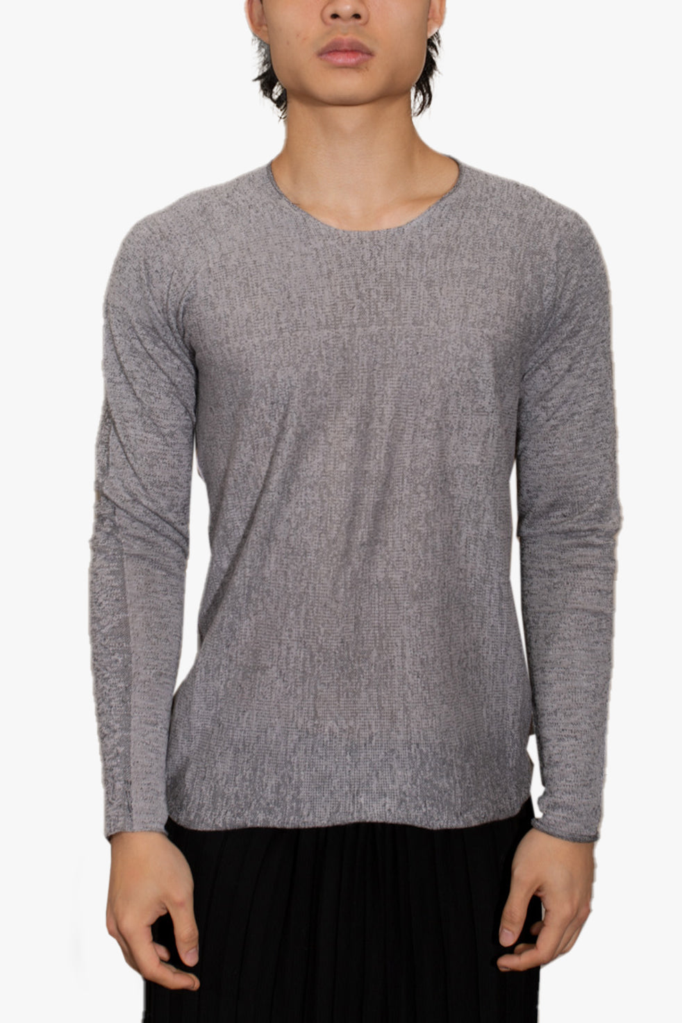 ARCHED PIXEL LINEN SWEATER