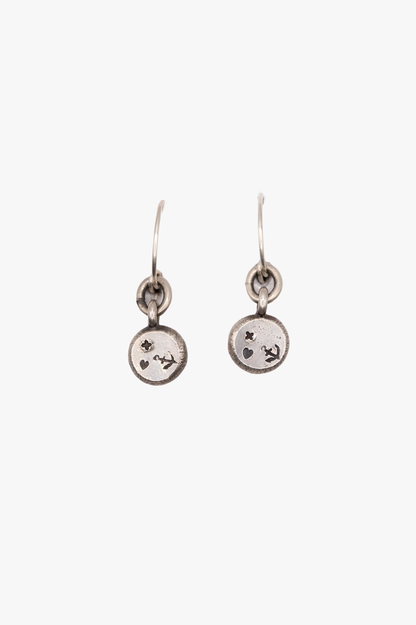 Earrings pendant faith love hope