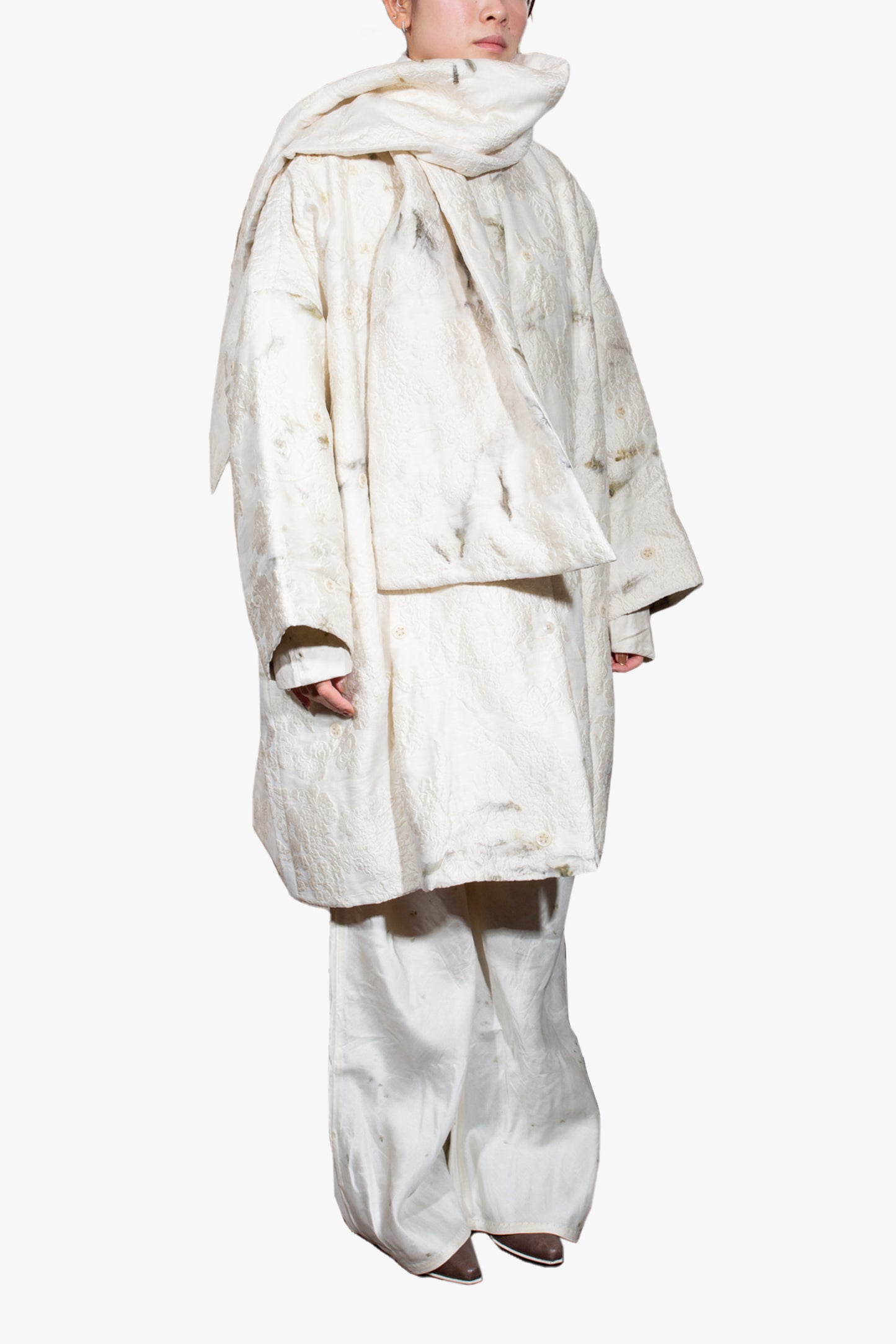 Wool coat with Scarf