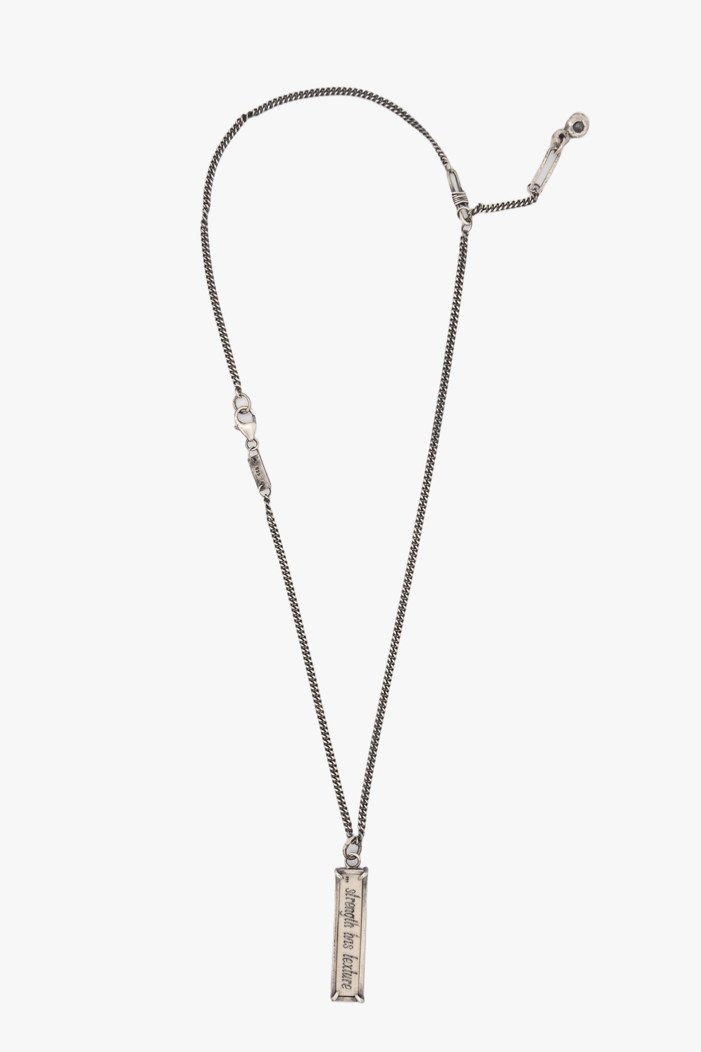 NX16 silver necklace bone tag