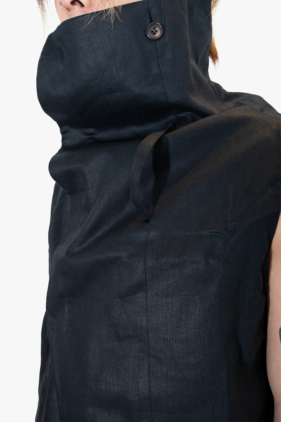 Uncertainty high collar sleeves jacket