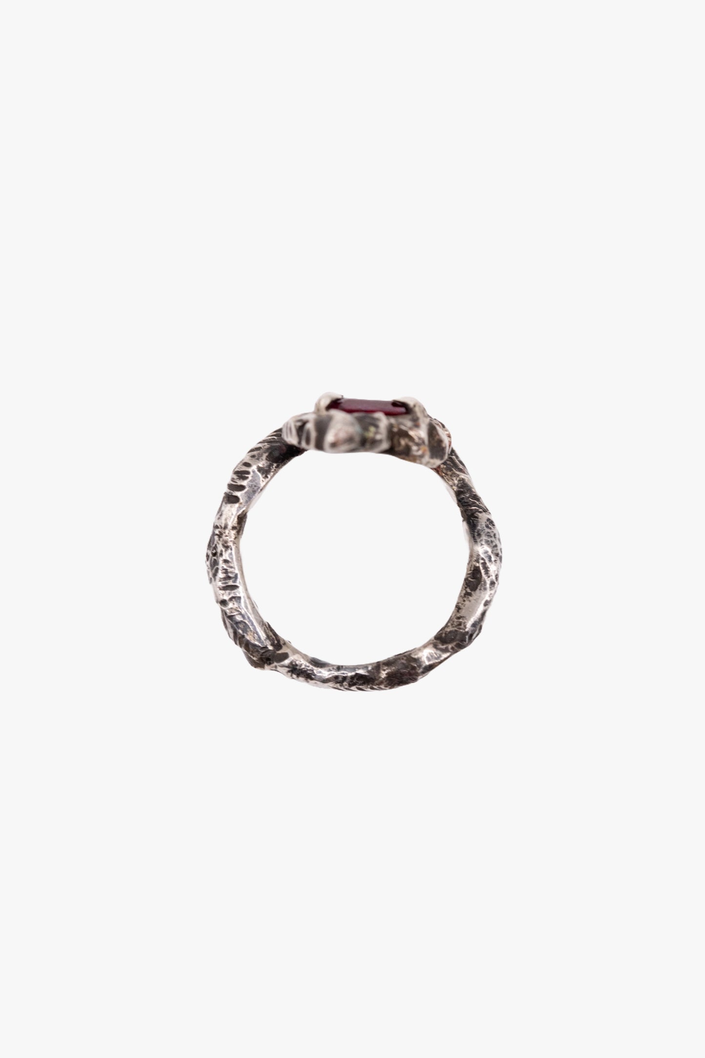 RX18 Silver ring Ruby stone