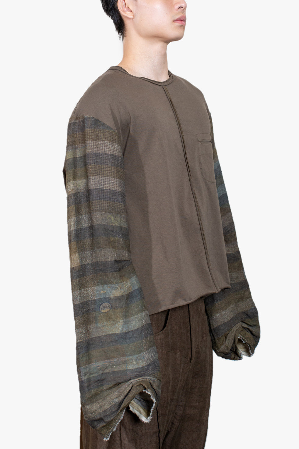 Collaged Wide-sleeved Long Tee