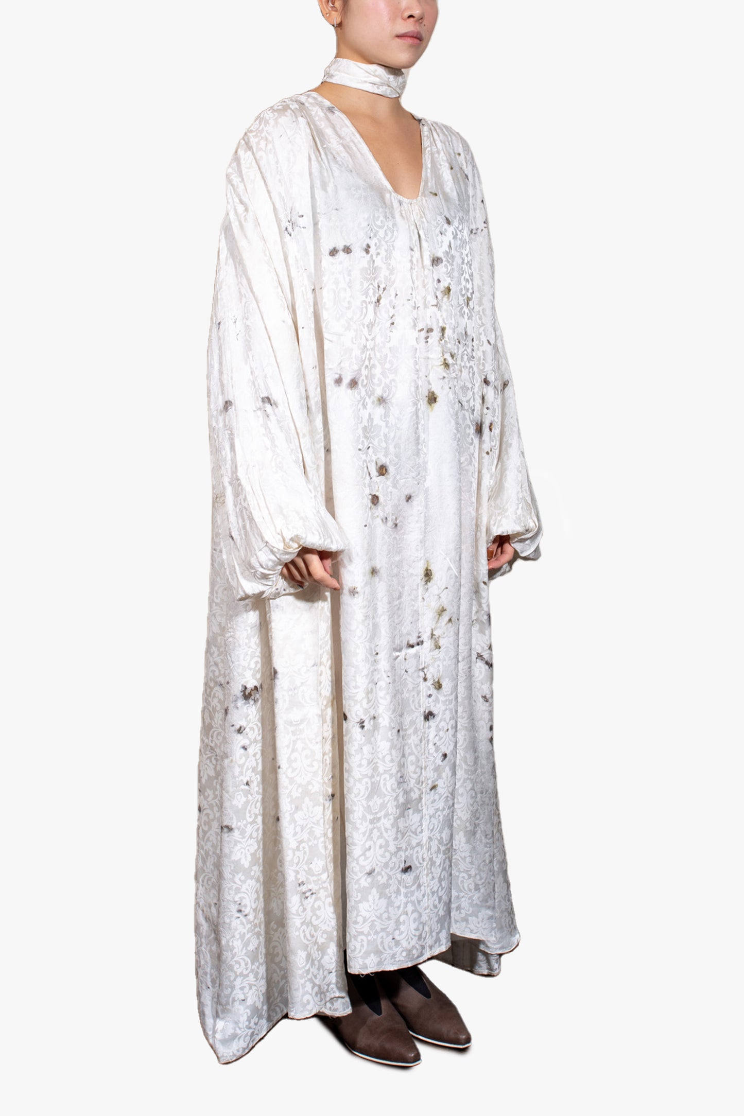 Long sleeve dress with Silk