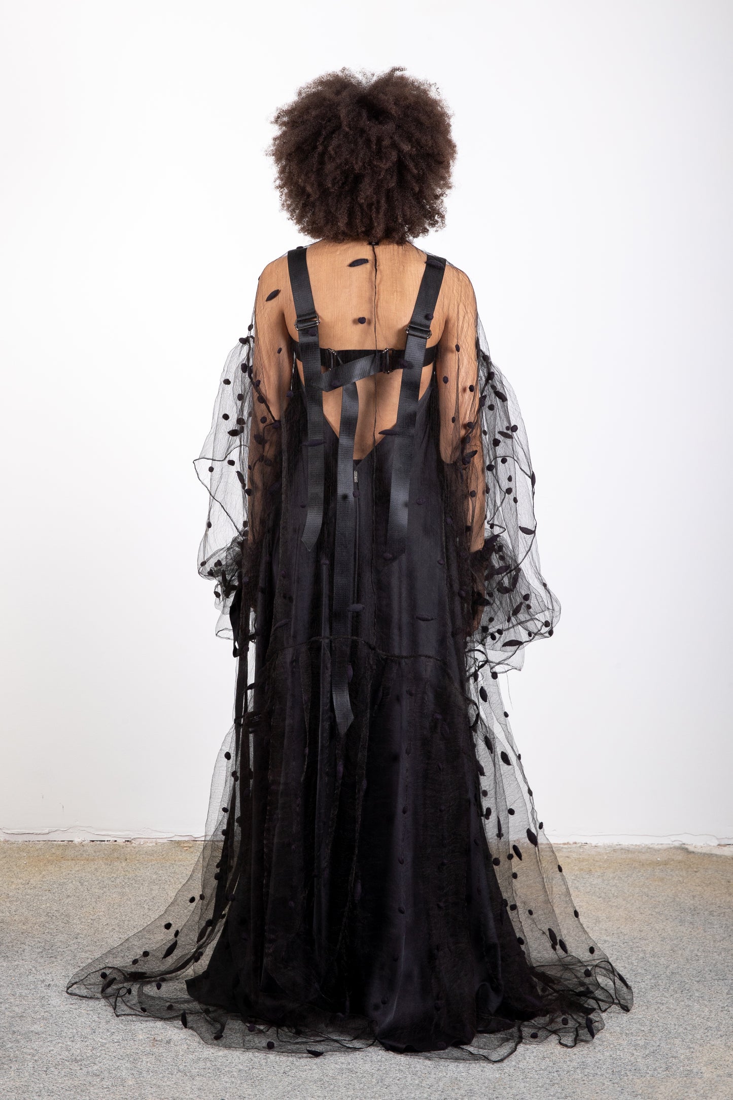 Transparent silk dress