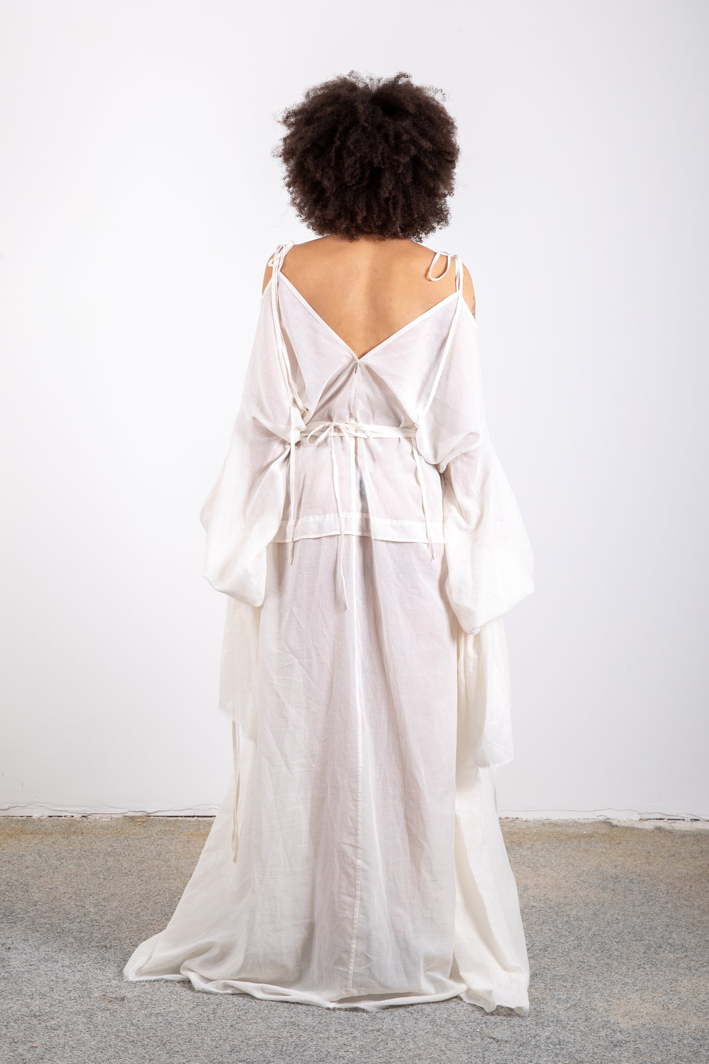 Cotton sleeve dress