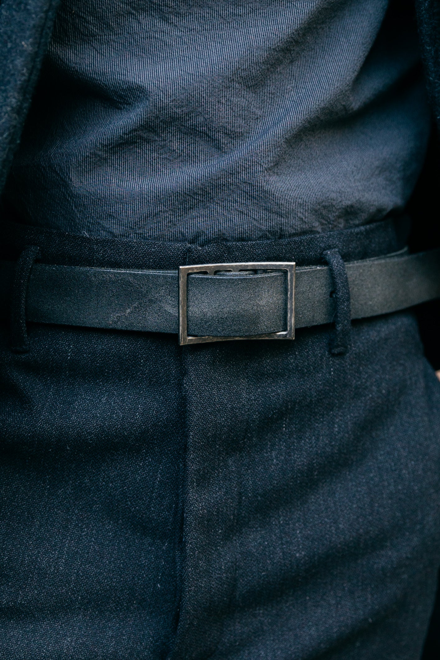 LA-122 REFLECTIVE REVERSIBLE TRIGGER LEATHER BELT