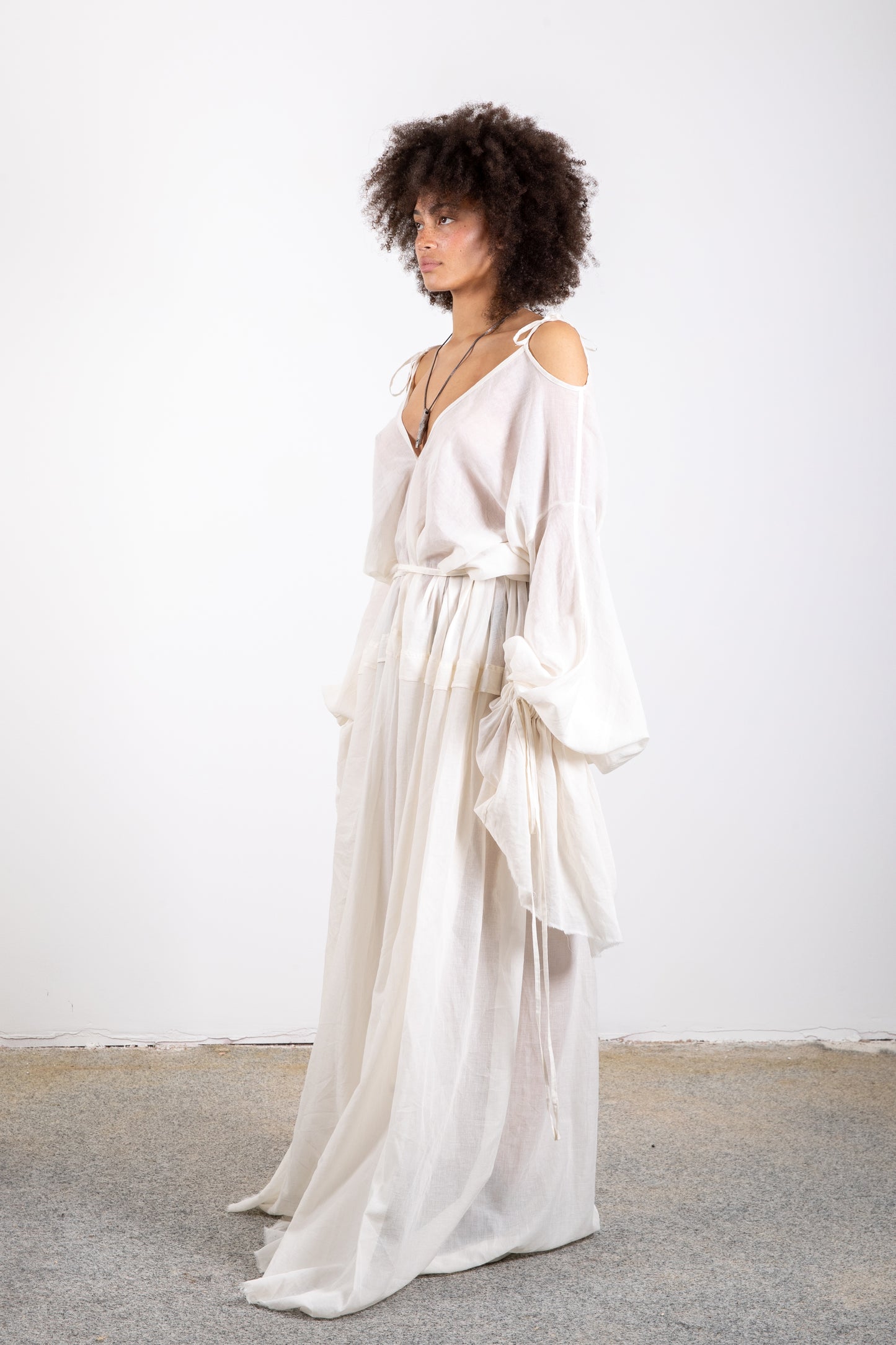 Cotton sleeve dress