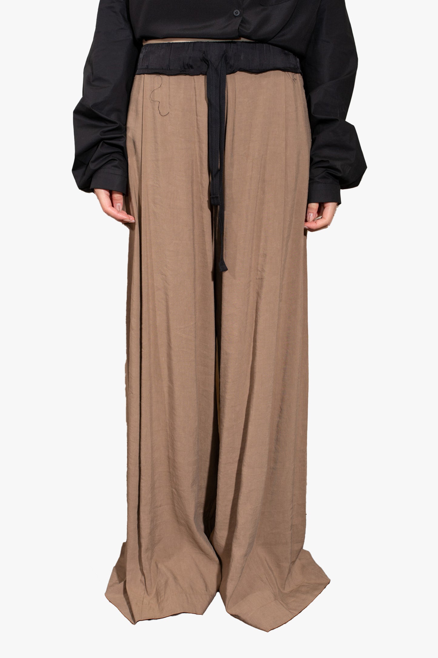 Beige wide pants
