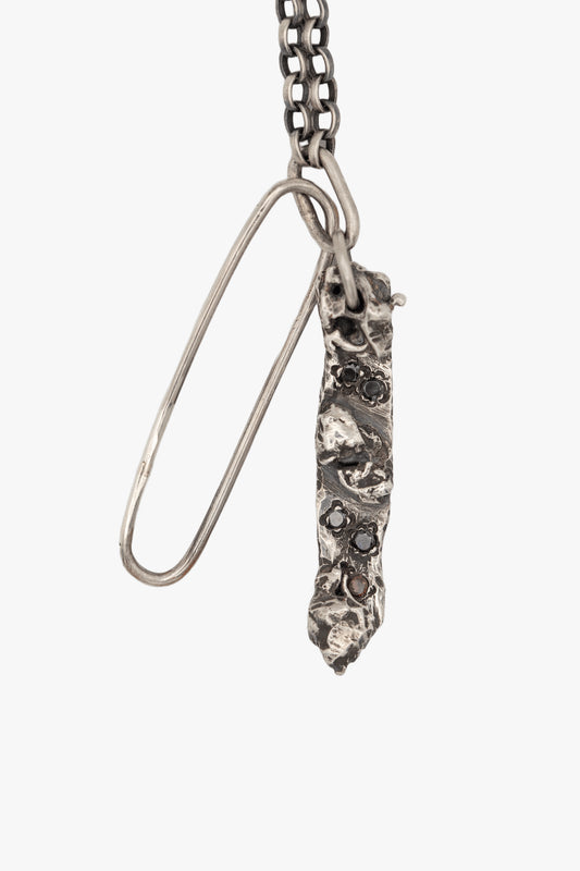 INX03 silver necklace tag