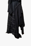 19BK- Asymmetric draped skirt