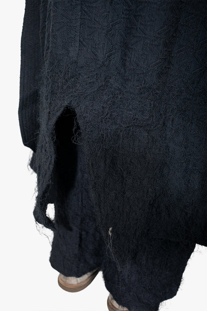 Oversized coat scratched edges