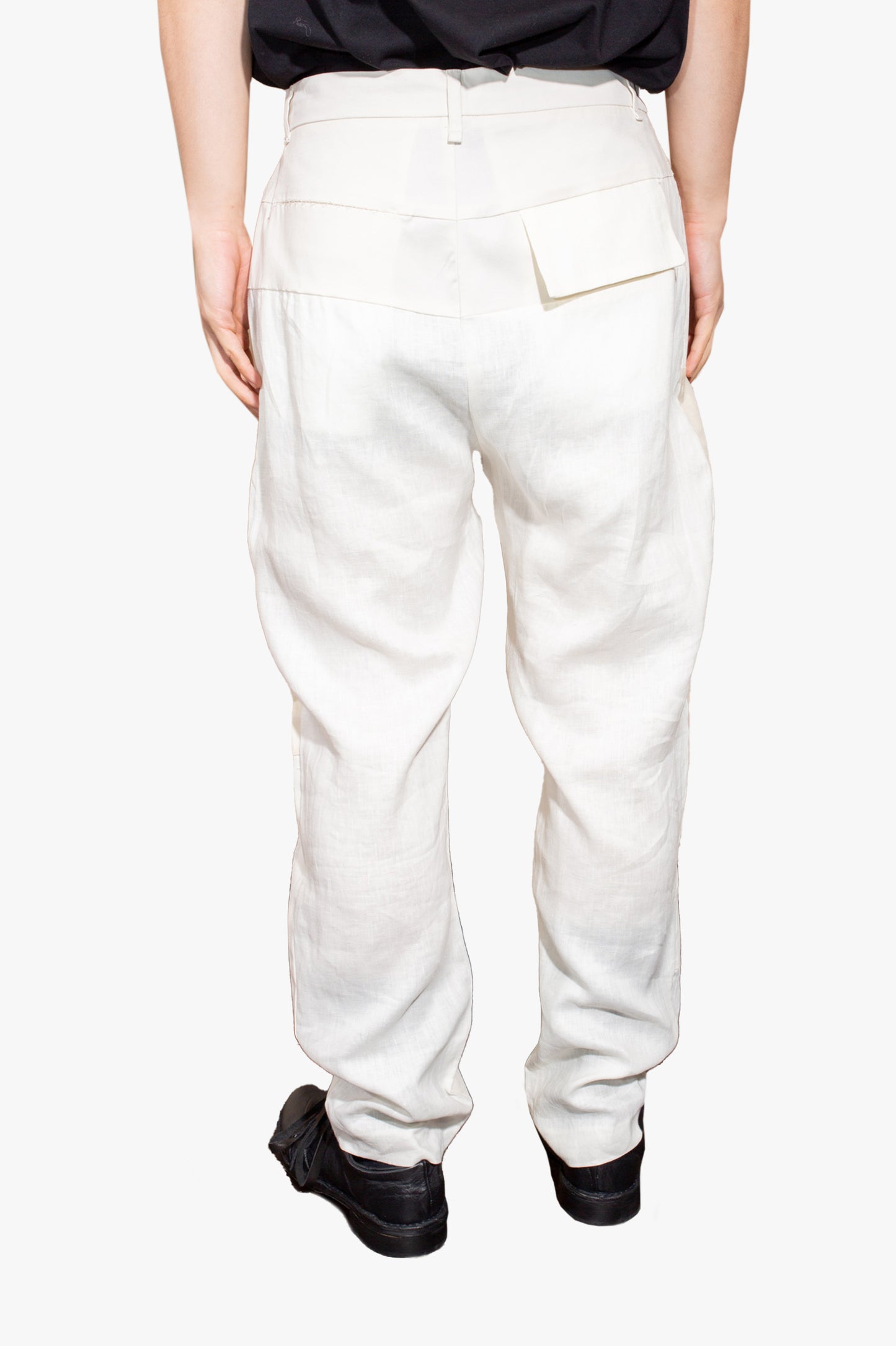 Beige patchwork pants