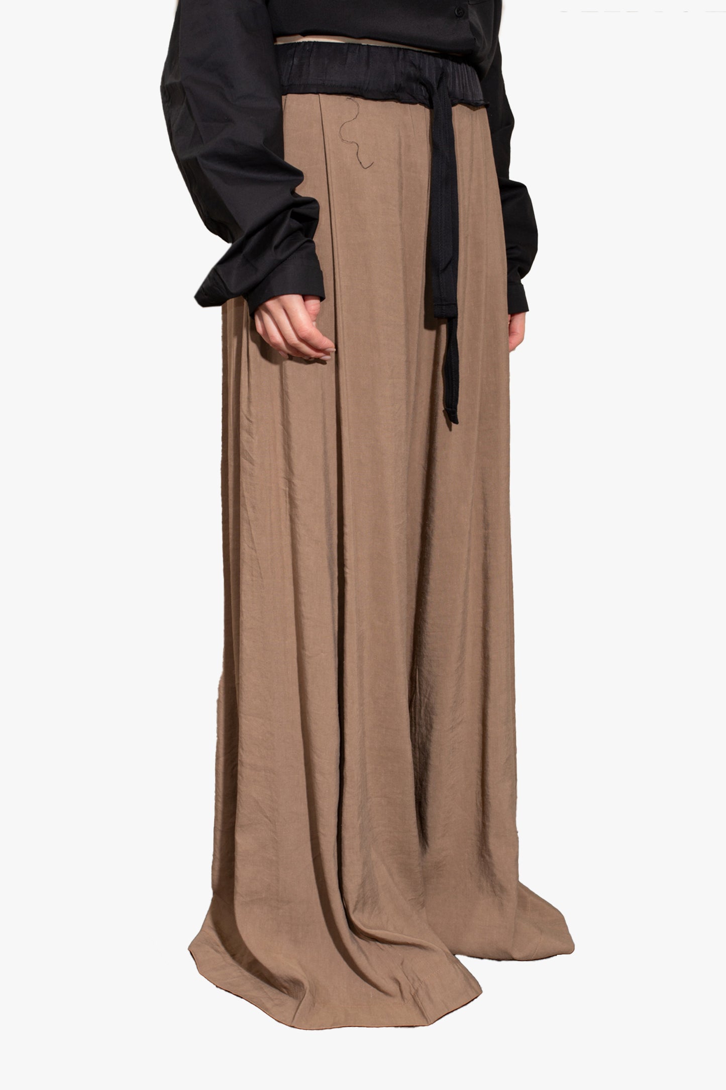 Beige wide pants
