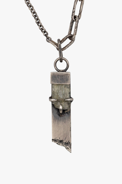 NX10 Tag pedant yellow tramline necklace