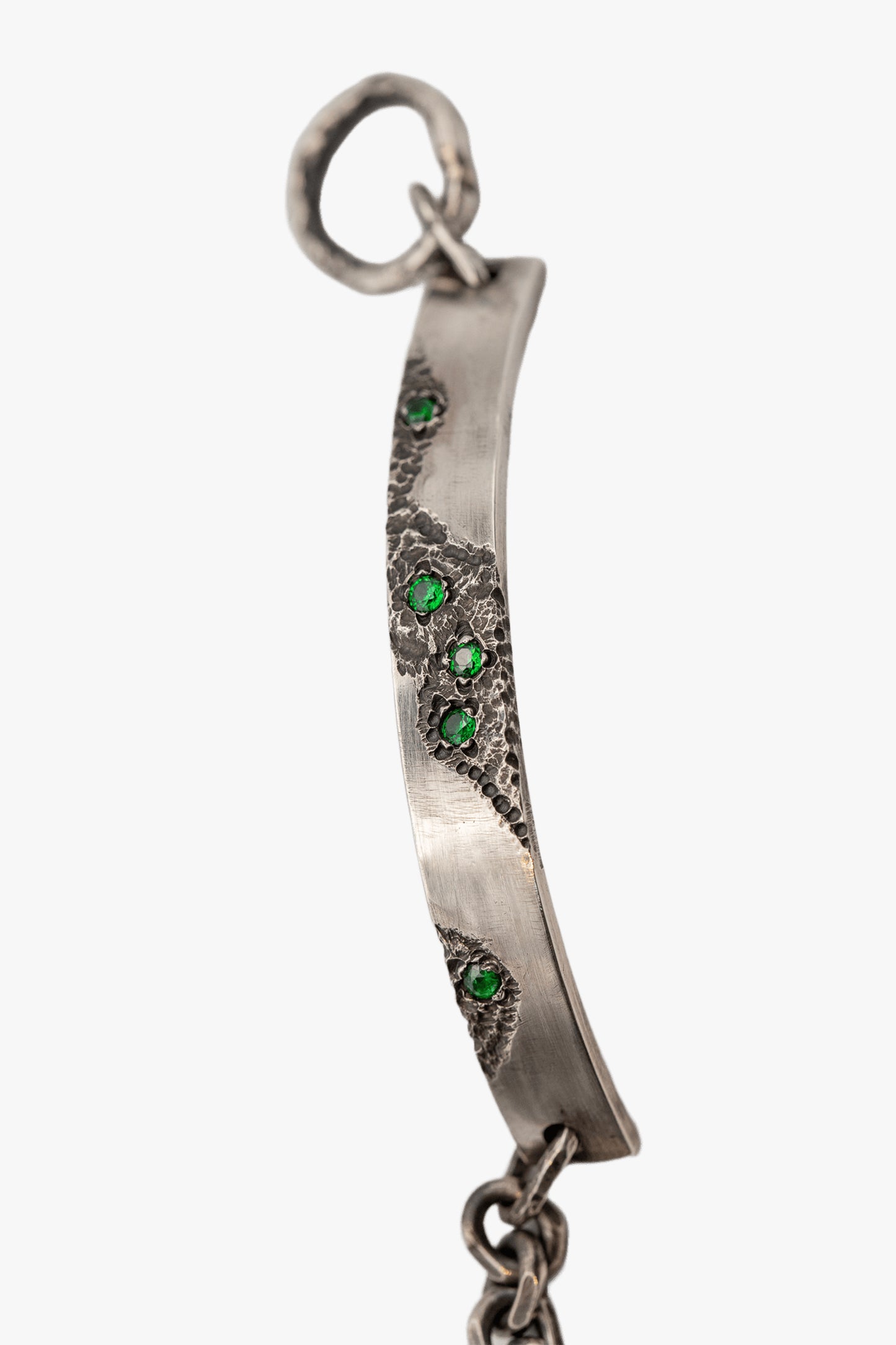 BX06 silver bracket CZ stone