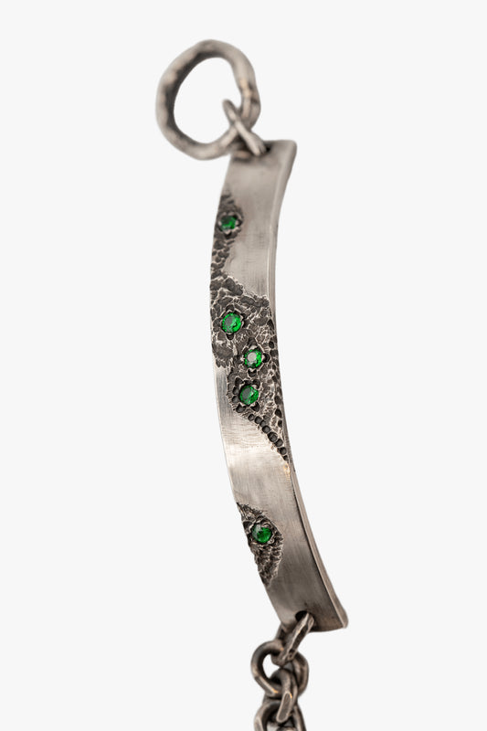 BX06 silver bracket CZ stone