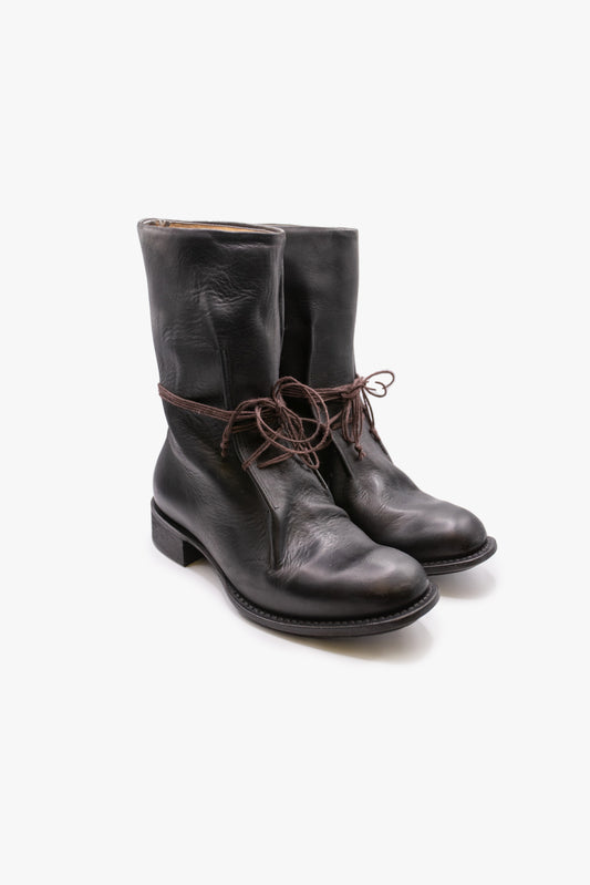 Country boot with laces 83-2022 BLACK
