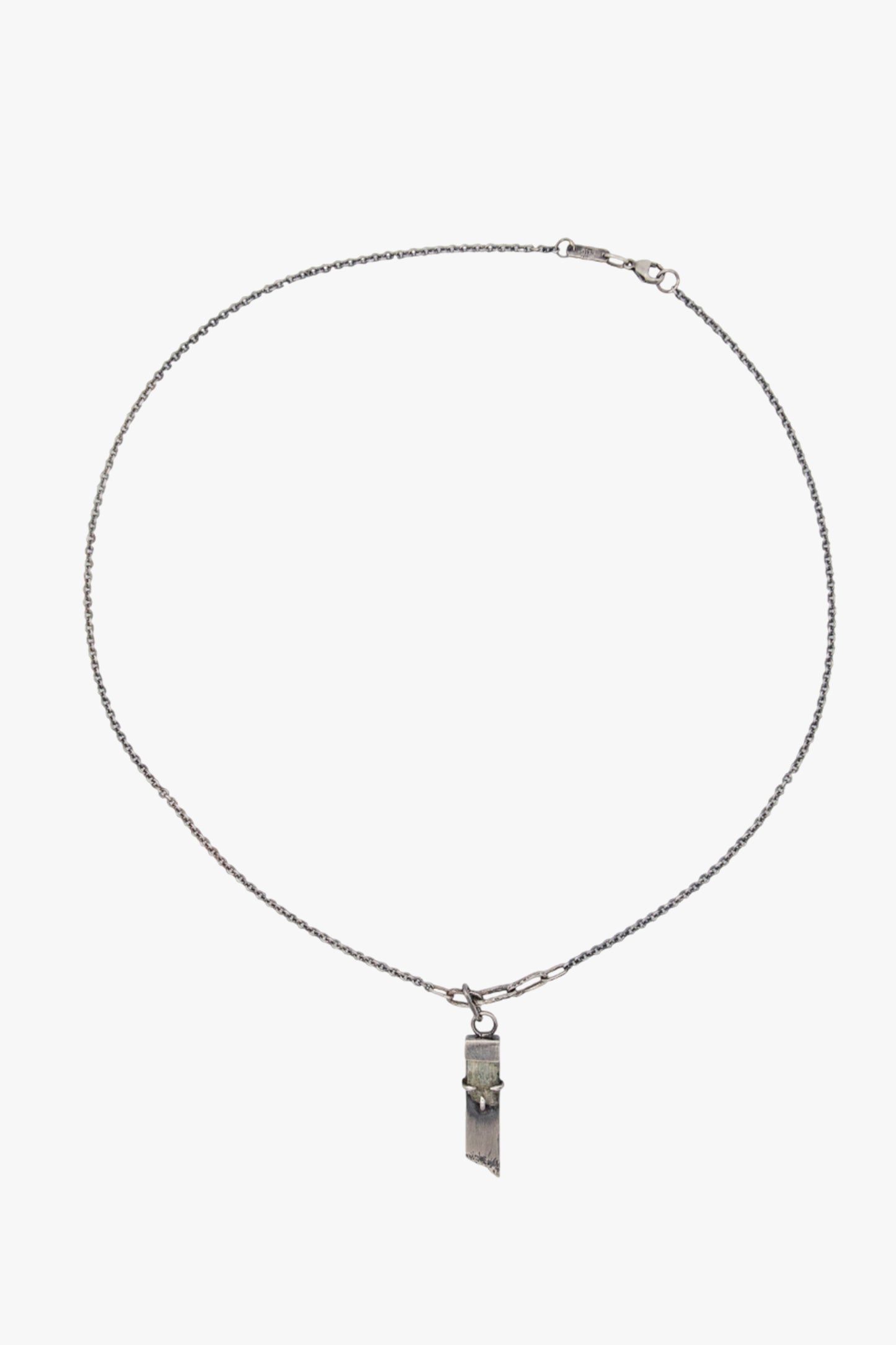 NX10 Tag pedant yellow tramline necklace