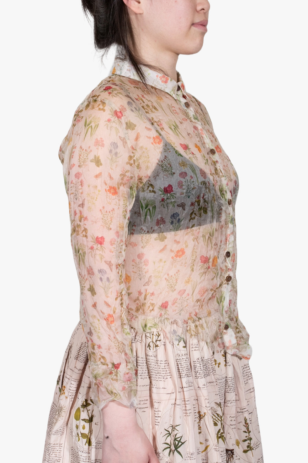 SILK ORGANZA CROP SHIRT