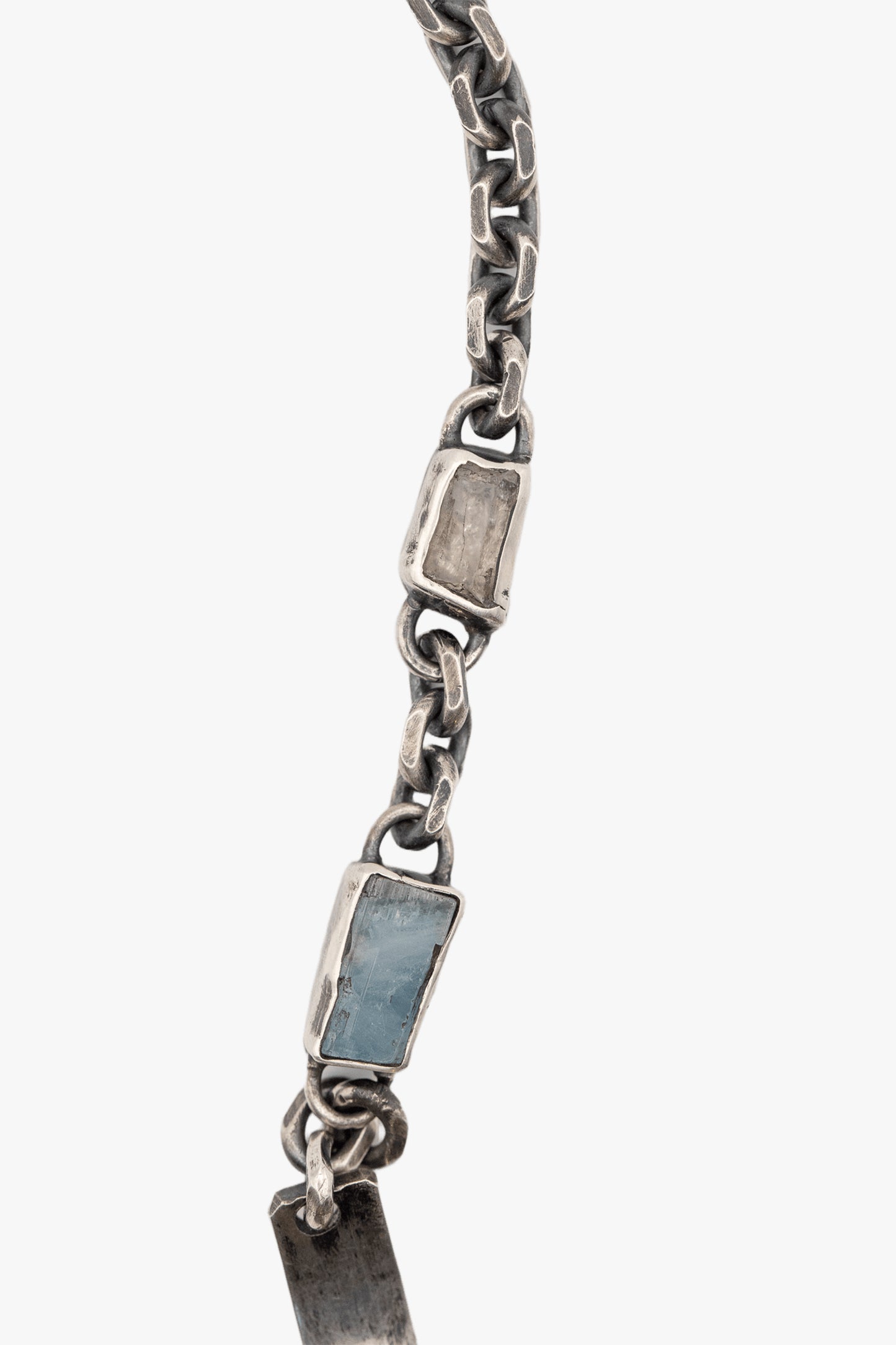 BX02 silver bracelet chase stone