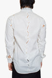 S-051 White Crash seam shirt