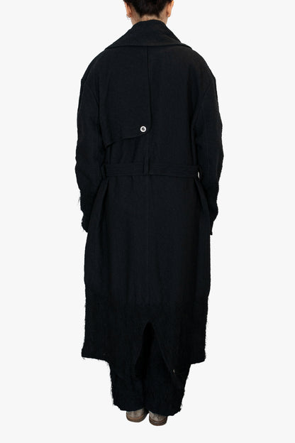 Oversized coat scratched edges