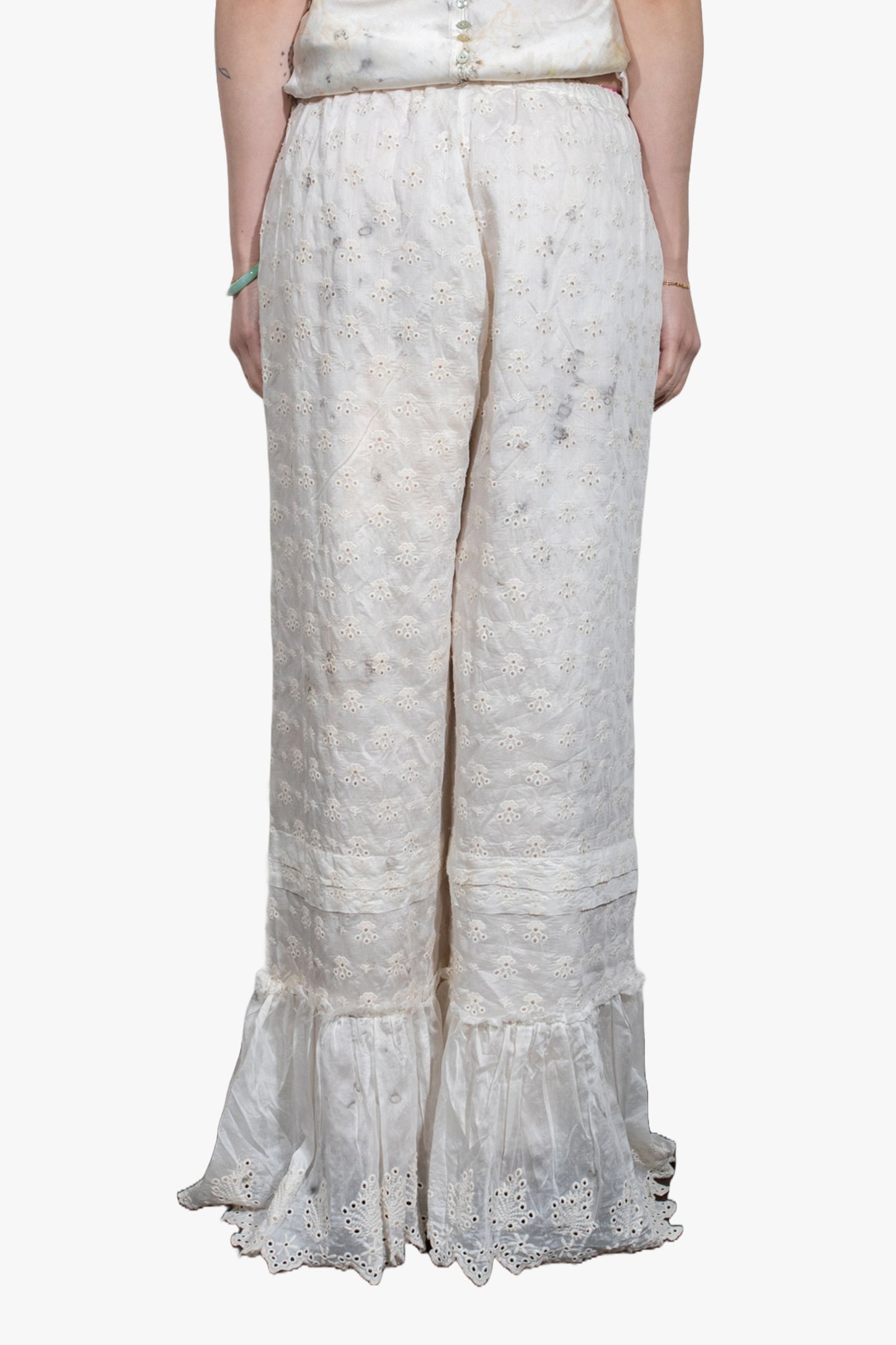 Embroidery hoary trouser