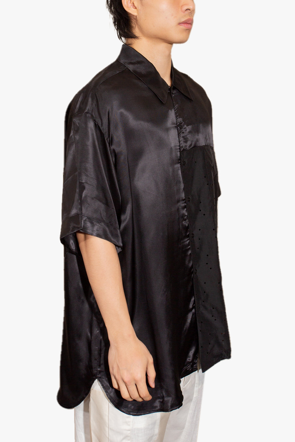 Black laser cut shirt