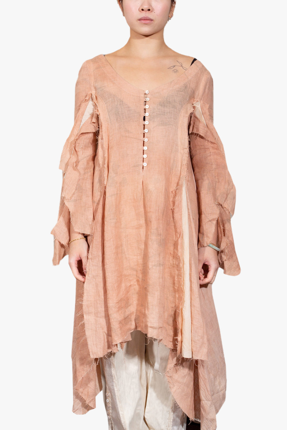 Fit Flare Linen Shirt Top