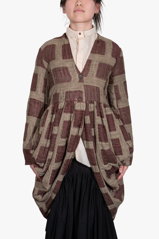 TORTOISE DRAPE COAT - BLACK DIRTY