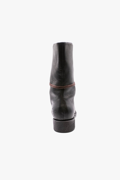 Country boot with laces 83-2022 BLACK