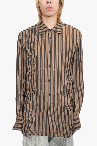 OM2530709- wave-shaped stripe shirt