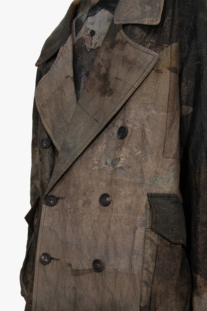 OM2531113- digital print trench coat