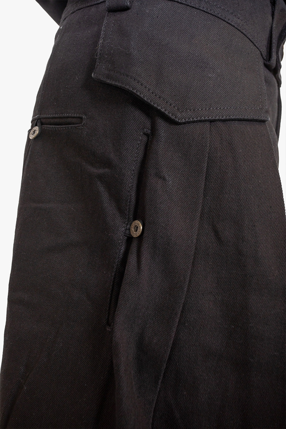 OVERWIDE 6/7 CARGO PANTS DOUBLE FRONT PLEATS WITH POCKETS
