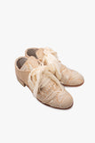 Old lace brogue round toe in wheat/ivory