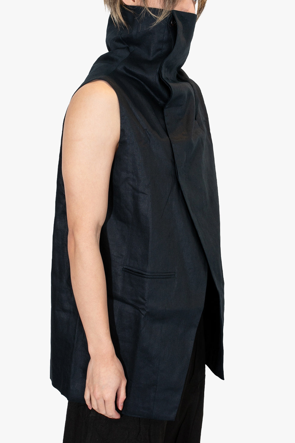 Uncertainty high collar sleeves jacket