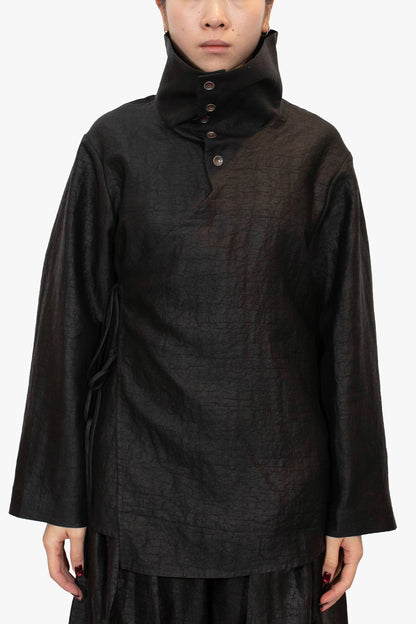 High collar fold shirt