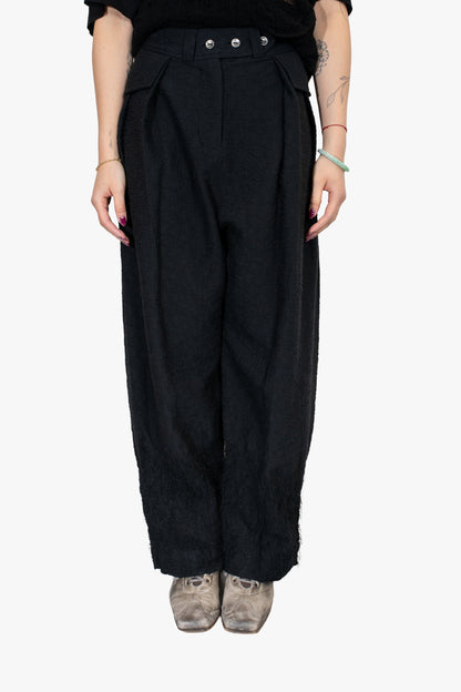 wool over wide trouser