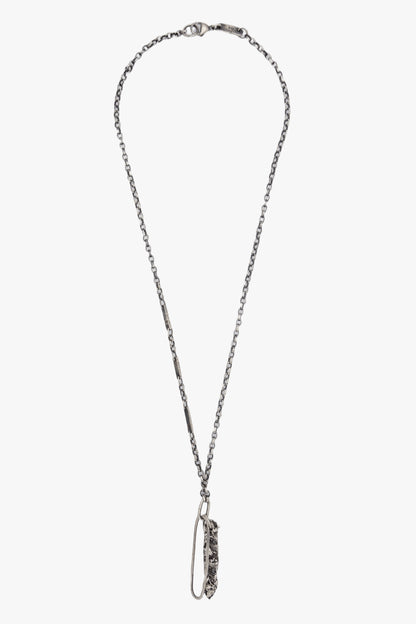 INX03 silver necklace tag