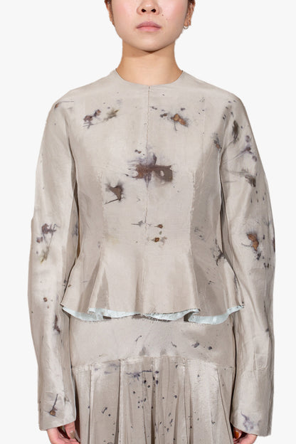 Grey button top